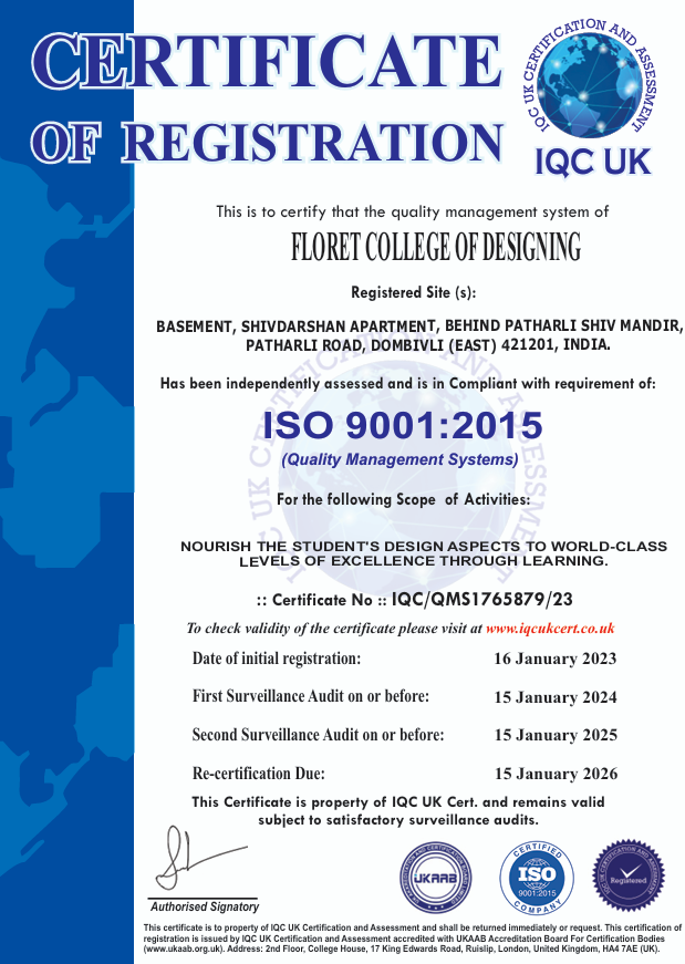 FLoret COllege ISO Certificate